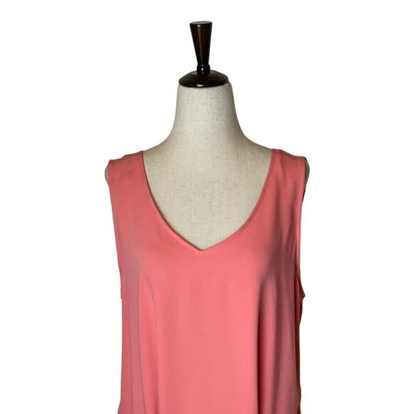 Drew by Anthropologie Pink Sleeveless Tie Waist Morgan Dress Size L - Picture 3 of 11
